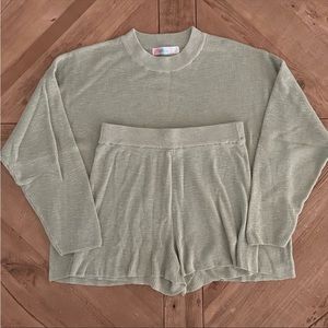 Free people beach Malibu Surf set size medium, light green